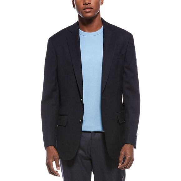 Brooks Brothers MensClassic Hopsack Wool-Blend Blazer Blue